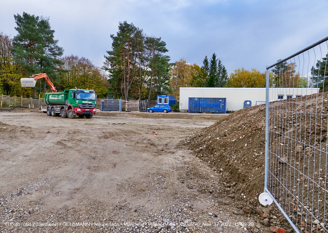 17.11.2022 - Baustelle an der Quiddestraße Haus für Kinder in Neuperlach